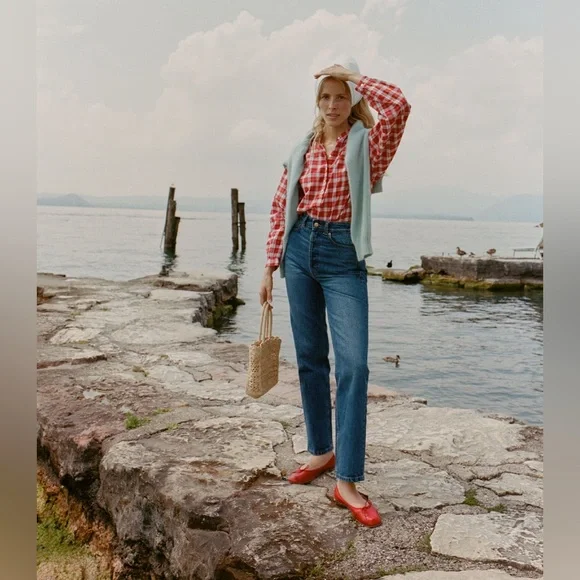 DÔEN Holde Top In Alsace Plaid | Size S | Like New - Picture 5 of 16